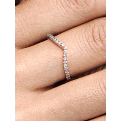Pandora Ring Damen Funkelnder Wishbone Zirkon Rosévergoldet 186316CZ
