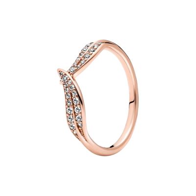 Pandora 189533C01 Ring Damen Funkelnde Blätter 14k Rose Gold Plattiert