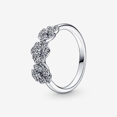 Pandora 190786C01 Ring Damen Drei Stiefmütterchen Sterling-Silber