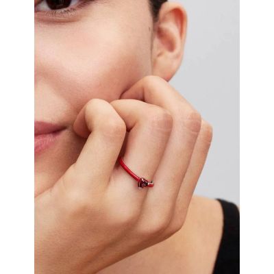 Pandora Ring Rotes Chakra Herz Sterling-Silber 193088C05