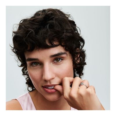 Pandora 193215C01 Ring Damen Blühende Rose Zirkon Weiß Sterlingsilber