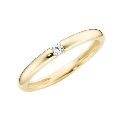 Karat Ring Damen Zirkonia 375er Gelbgold 93011540 Gr. 54