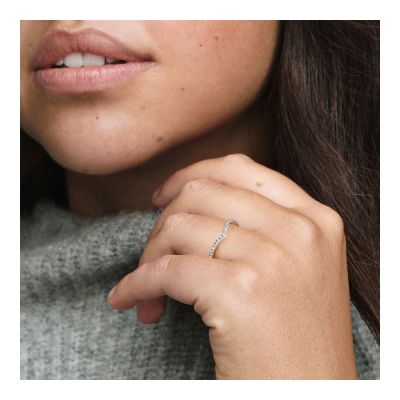 Pandora 196316CZ Ring Damen Funkelnder Wishbone Zirkonia Sterling-Silber