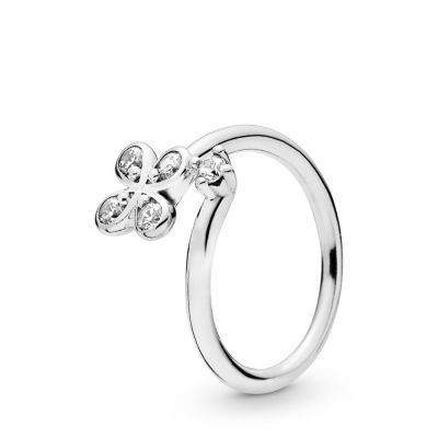 Pandora 197988CZ Ring Damen Four-Petal Flower Sterling-Silber Gr. 56