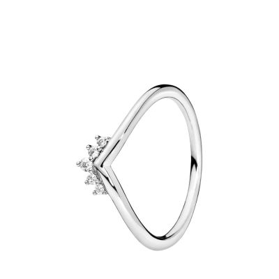 Pandora 198282CZ Ring Damen Tiara Wishbone Weiss Sterling-Silber 