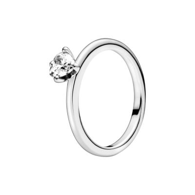 Pandora 198691C01 Ring Solitär Damen Klares Herz Sterling-Silber