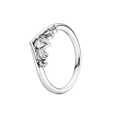 Pandora 199109C01 Ring Wishbone Birnen- & Marquise-Schliff Silber