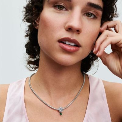 Pandora 793201C01 Charm Funkelnde Blühende Rose Zirkon Sterling-Silber