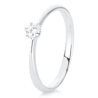 Diamond Group 1C478W4 Ring 6-er Krappe Brillant 0,15 ct 14 kt WG 