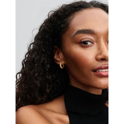 Pandora Creolen Ohrringe Damen Gelbe Zirkonia 14K Vergoldet 263851C02