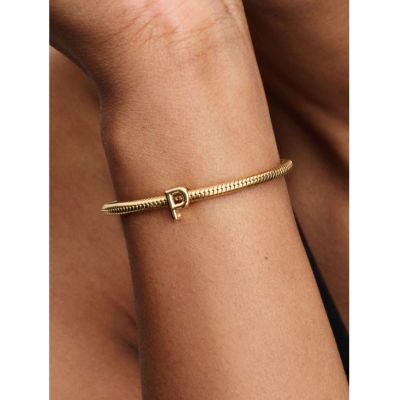 Pandora Charm Damen Buchstabe P Alphabet 14 Karat Vergoldet 763962C00