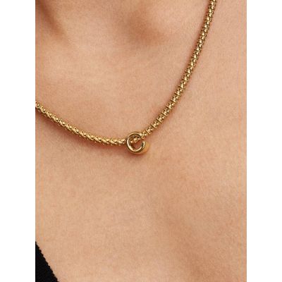 Pandora Charm Damen Buchstabe C Alphabet 14 Karat Vergoldet 763949C00