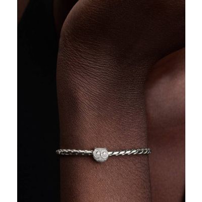 Pandora Mini-Charm Eule Strukturiert Sterling-Silber 794525C00