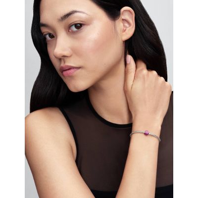 Pandora Mini-Charm Rosafarbener Marienkäfer Sterling-Silber 794905C01