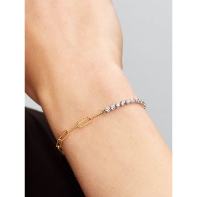 Pandora Tennisarmband Zirkonia Silber 14K Vergoldet 564821C01
