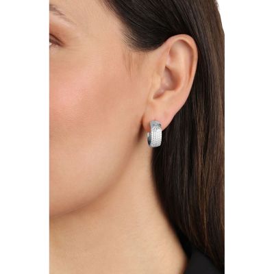 Joop! Creolen Ohrringe Damen Zirkonia Cornflower Silber 2036787