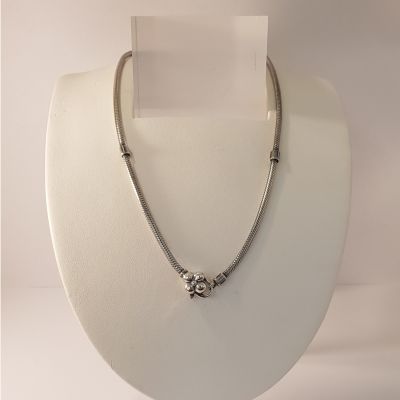Lovelinks 2230241-42K Kette Beads Charms Blumen-Verschluss Silber 42 cm