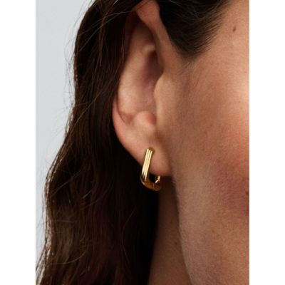 Pandora Creolen Klein Verdrehtes Dreieck 14 Karat Vergoldung 263875C00