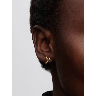 Pandora Ohrstecker Organisch Geformtes Herz 14K Vergoldet 264393C00