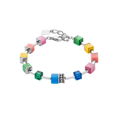 Coeur de Lion Armband GeoCube® Iconic Rainbow Edelstahl 2700/30-1500