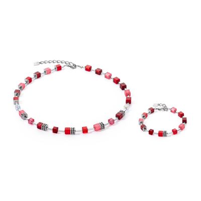 Coeur de Lion Armband GeoCube® Iconic Pure Rot Edelstahl 2700/30-0300