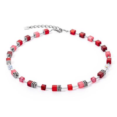 Coeur de Lion Collier GeoCube® Iconic Pure Rot Edelstahl 2700/10-0300