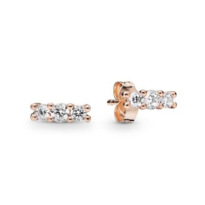 Pandora Ohrstecker Damen Sparkling Elegance 14k Rosé Vergoldet 280725CZ