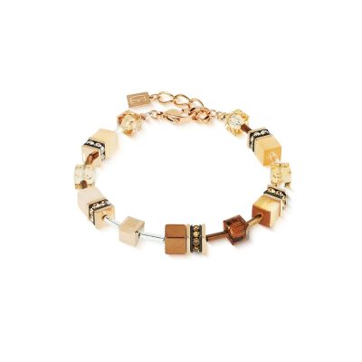 Coeur de Lion Armband GeoCube® Iconic Mocha Edelstahl Rosé 2838/30-1100