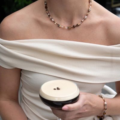 Coeur de Lion Armband GeoCube® Iconic Mocha Edelstahl Rosé 2838/30-1100