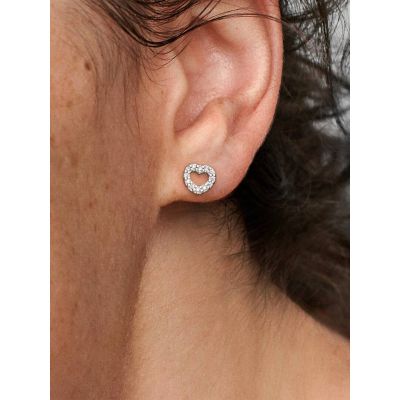 Pandora 290528CZ Ohrstecker Ohrringe Erobertes Herz Sterling-Silber