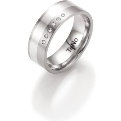 TeNo 067.22s01.D30 Ring Damen Tamor Brillanten 0,048 ct Edelstahl mit Silber Gr. 52