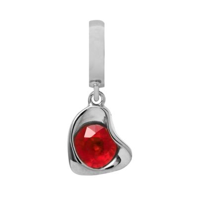 Endless 31702 Charm-Anhänger Garnet Heart Drop Silber