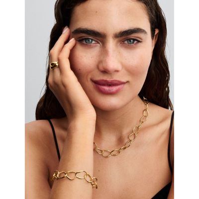 Pandora Gliederkette Organisch Geformt 14 Karat Vergoldet 363881C00-45