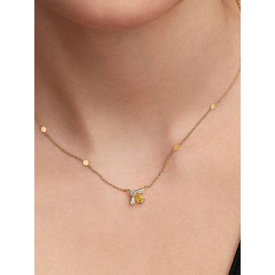 Pandora Halskette mit Anhänger Honigbiene 14 Karat Vergoldet 364560C01