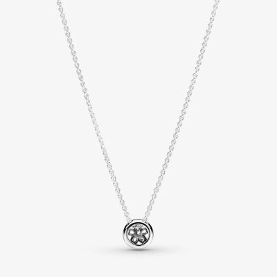 Pandora 399230C01 Halskette mit Anhänger Funkelnde Schneeflocke Silber