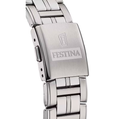 Festina F20445/3 Herren-Armbanduhr Multifunktion Quarz mit Edelstahl-Band