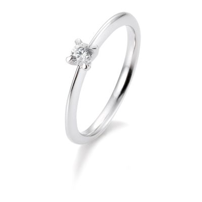 Breuning 41/05634-0 Ring Brillant 0,15 ct W-si 14 kt Weissgold Gr. 52