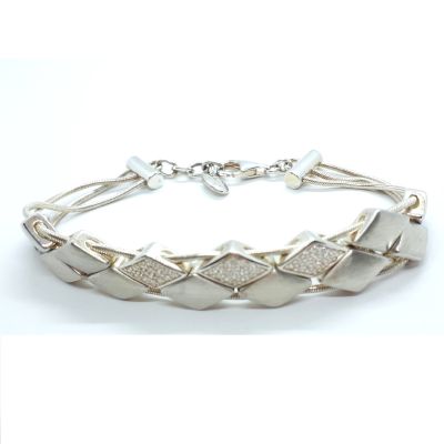 Esprit 4324404 Armband Damen Glamour Check Sterling-Silber Zirkonia 18 cm