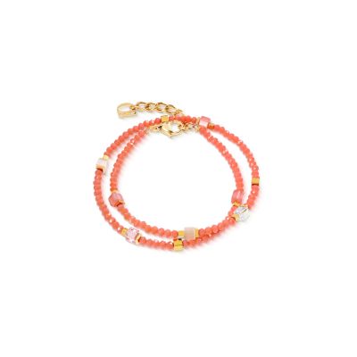Coeur de Lion Armband Joyful Colours Flex Orange Gold-Ton 4460/30-0216