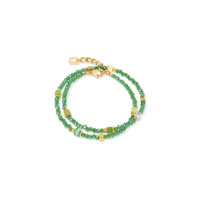 Coeur de Lion Armband Joyful Colours Flex Grün Gold-Ton 4460/30-0516