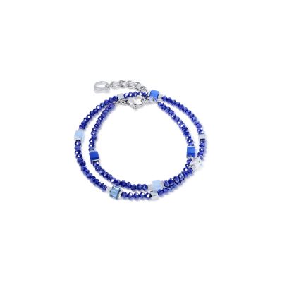 Coeur de Lion Armband Joyful Colours Flex Blau Silber-Ton 4460/30-0717