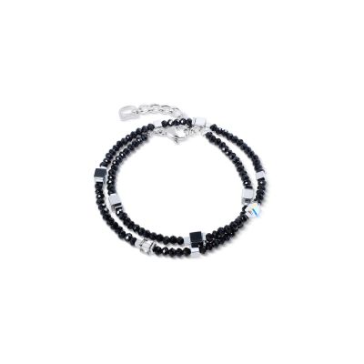 Coeur de Lion Armband Joyful Colours Flex Schwarz Silber-Ton 4460/30-1317