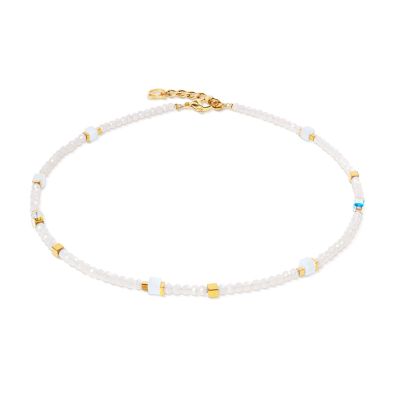  Coeur de Lion Armband Joyful Colours Flex Weiss Gold-Ton 4460/30-1416
