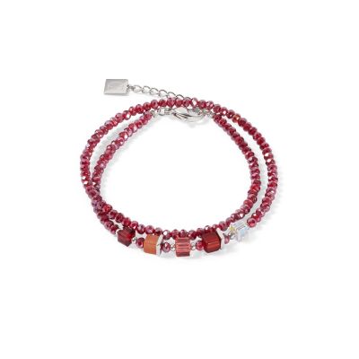 Coeur de Lion Armband Damen Joyful Colours Rot Silber-Ton 4464/30-0300