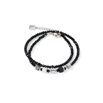 Coeur de Lion Armband Joyful Colours Schwarz Silberton 4464/30-1300