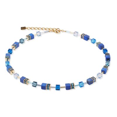 Coeur de Lion Collier GeoCube® Presious Blau Gold-Ton 4905/10-0700