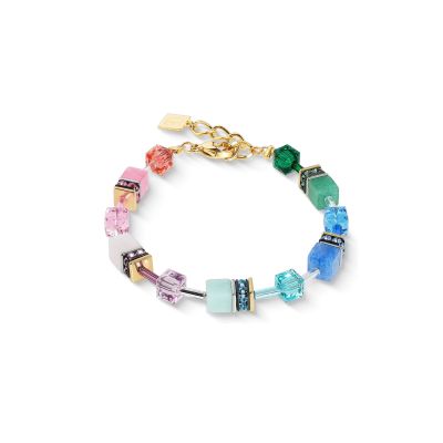 Coeur de Lion Armband GeoCUBE® Iconic Rainbow Gold-Ton 4905/30-1520