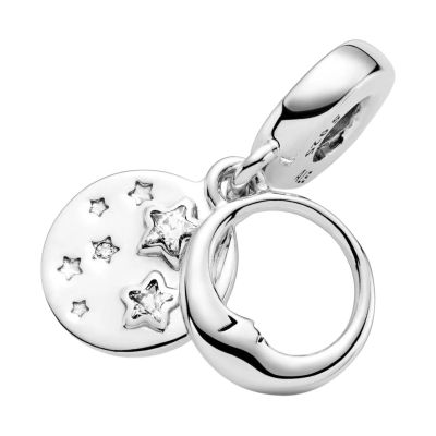 Pandora Charm Damen Mondsichel & Sterne Sterling-Silber 799242C01