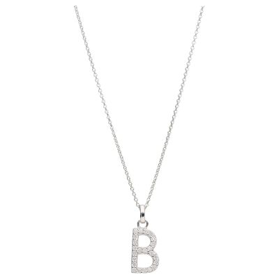 Karat Halskette mit Anhänger Damen Buchstabe B Sterling-Silber 99052593450