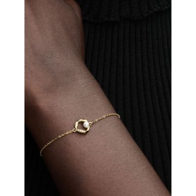 Pandora Armband Süßwasserzuchtperle 14K Vergoldet 563830C01